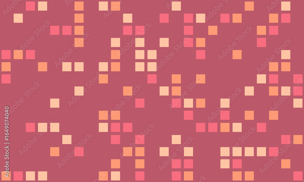 Poster abstract pixel art background. warmtoned squares create a dynamic, textured pattern perfect for webs
