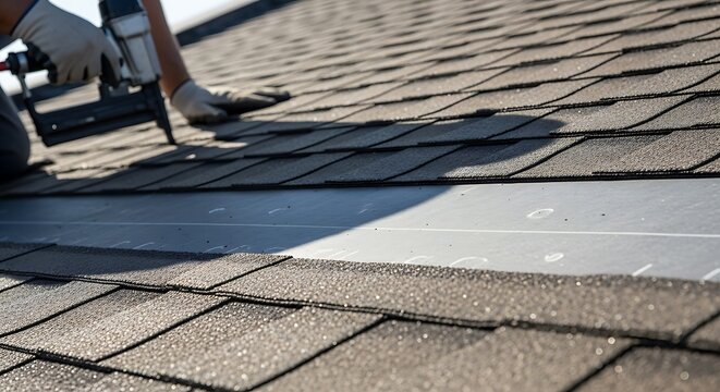 Precision rooftop renovation with roofing nailer and protective flashing installation