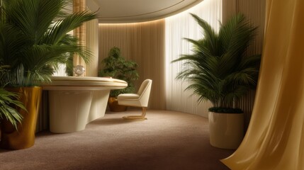 Elegant interior design modern office space visual content bright environment wide angle luxury aesthetic