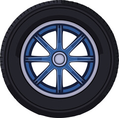 Fototapeta premium car wheel isolated on white