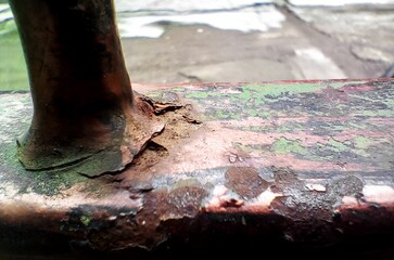 Corrosive rust on scrap metal, grunge rust texture.
