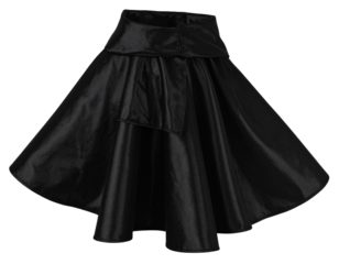 Black Halloween Cape with Wide Collar Draping Elegantly Isolated on Transparent Background PNG