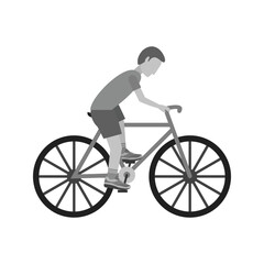 Naklejka premium Bicyclist Riding a Bike