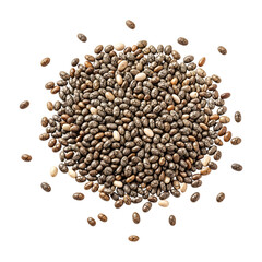 Chia seeds (handful) , isolated on transparent background, png