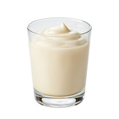 Cream in a glass , isolated on transparent background, png
