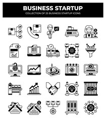 Business Startup: Collection of 25 Essential Icons