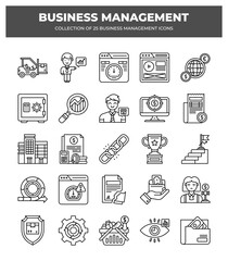 Collection of 25 Business Management Icons