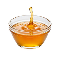 Honey in a small cup (with highlights) , isolated on transparent background, png
