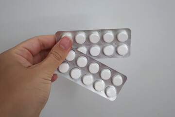 pills in hand