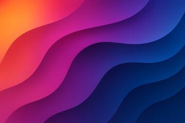 Abstract vibrant waves in purple and orange tones