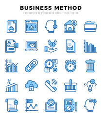 Business Method Two Color icons collection. Two Color icons pack. Vector illustration