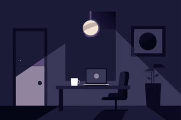 Fototapeta premium A modern living room with contemporary furniture and a lamp near a wall-mounted TV