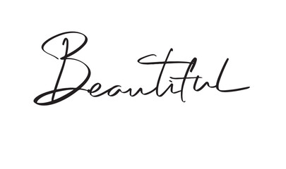 Beautiful text font calligraphy hand written lettering script black color object icon beautiful woman female lady girl  happiness beautiful businesswoman sign symbol beautiful lifestyle beautiful text