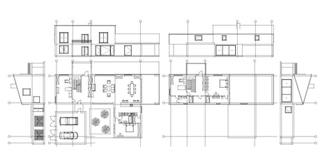 residential building plan concept draft project