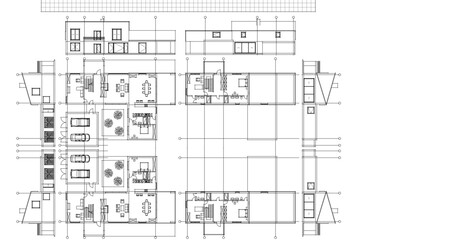 residential building plan concept draft project