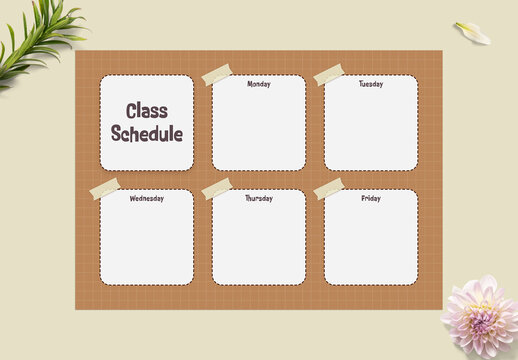 Class Schedule Layout