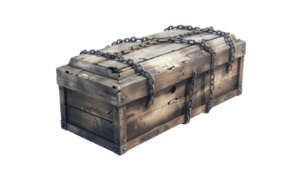 Wooden coffin burial casket funeral death memorial box isolated on white background