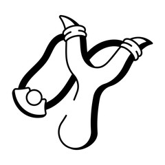 A hand drawn style icon showing a tribal mask 

