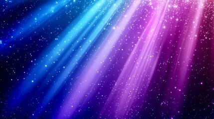 Horizontal light burst with pink blue magical stage colors