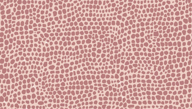 Minimalistic reptile skin inspired pattern with irregular pink shapes on a light background, perfect for modern and contemporary textile or wallpaper designs.