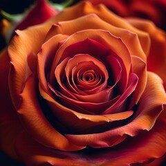 Obraz premium Beautiful picture of an orange red rose