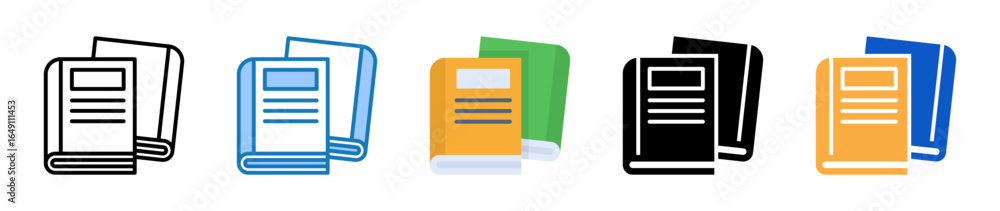 Poster book multiple style icons set design vector illustration.
