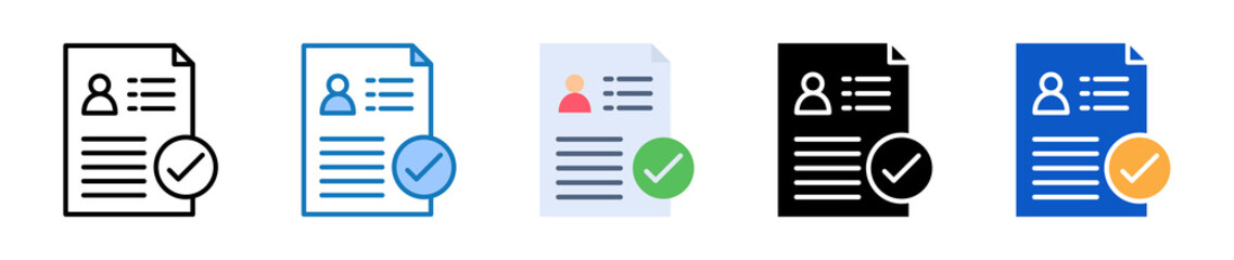 Resume multiple style icons set design vector illustration. 