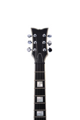 Fototapeta premium Electric guitar with natural pattern isolated on white background. 