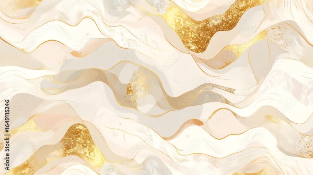 Poster abstract beige and gold marble texture background with wavy lines and elegant design elements for de