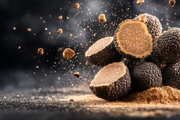 They are tearing pieces of truffles. Generative AI
