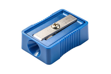 Blue Plastic Pencil Sharpener Isolated on Transparent Background