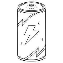 energy drink illustration hand drawn outline vector