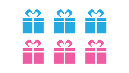 Gift box icon. Vector Logo  Design for Gifts and presents  holiday celebration and special sales offer. 