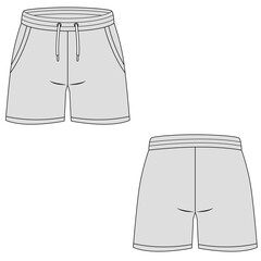 Man shorts vector illustration. Sport pants flat design