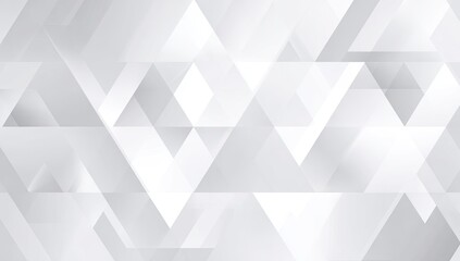 Abstract geometric pattern of overlapping triangles in light gray and white
