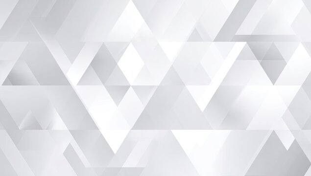 Abstract geometric pattern of overlapping triangles in light gray and white
