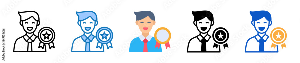 Poster expert multiple style icons set design vector illustration.