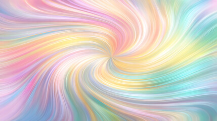 Dreamy Holographic Swirl of Soft Pastel Colors Abstract Background