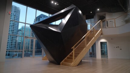Modern art installation urban gallery sculpture contemporary architecture interior viewpoint innovative design