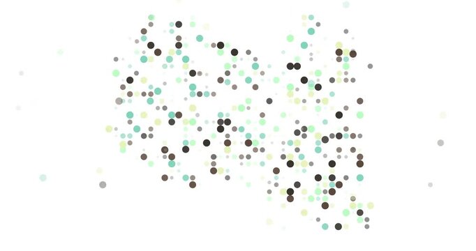 Artistic Animation Dots Falling and Dissolving Libya Silhouette Design