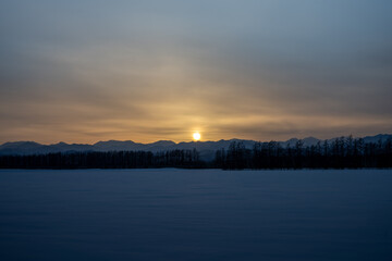 夕暮れの日高山脈 / Evening Hidaka Mountains