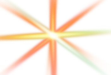 Abstract neon light leaks overlay effect cutout on transparent background, film grain texture effect, grunge rough glowing color gradients shape for backdrop design, png file