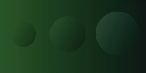 Abstract Green Gradients With Circular Shapes in Minimalist Art Style