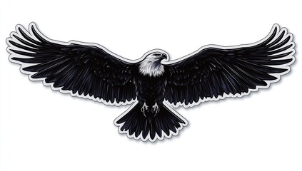 Obraz premium Eagle in flight, detailed illustration