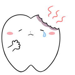 歯　キャラクター　虫歯　痛い
