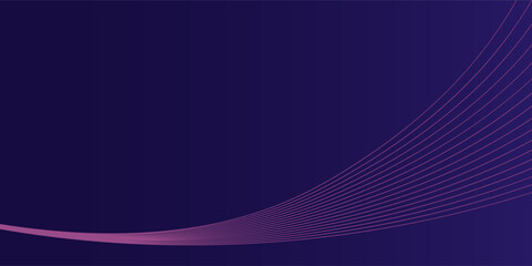 Abstract dark blue modern futuristic banner background. Glowing pink  lines pattern design.
