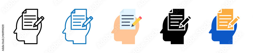 Poster planning multiple style icons set design vector illustration.