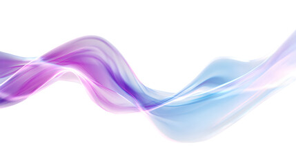 Blue and purple light wave ray effect isolated on white