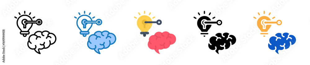 Poster intellectual multiple style icons set design vector illustration.