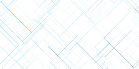 Abstract geometric background with overlapping blue lines on a white backdrop for modern and technological designs